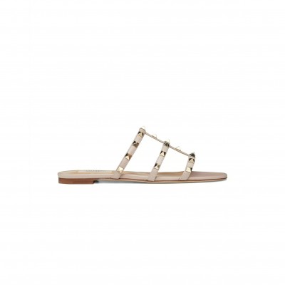 VALENTINO ROCKSTUD FLAT SLIDE SANDAL 5W2S0C49VOD_P45
